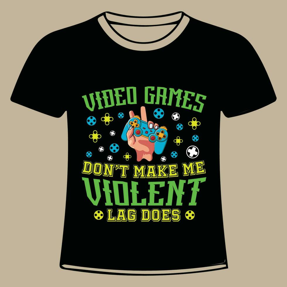 gaming design för t-shirt, kort, ram konstverk, påsar, muggar, klistermärken, tumlare, telefon fall, skriva ut etc. vektor