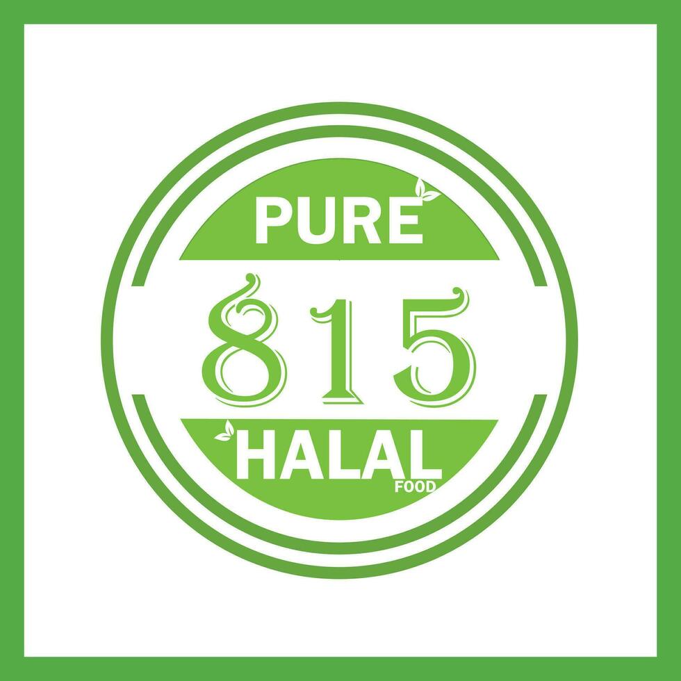 design med halal blad design 815 vektor