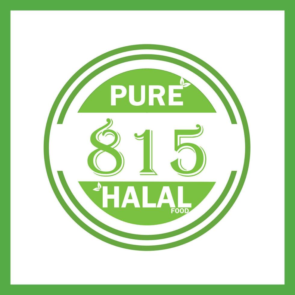 Design mit halal Blatt Design 815 vektor