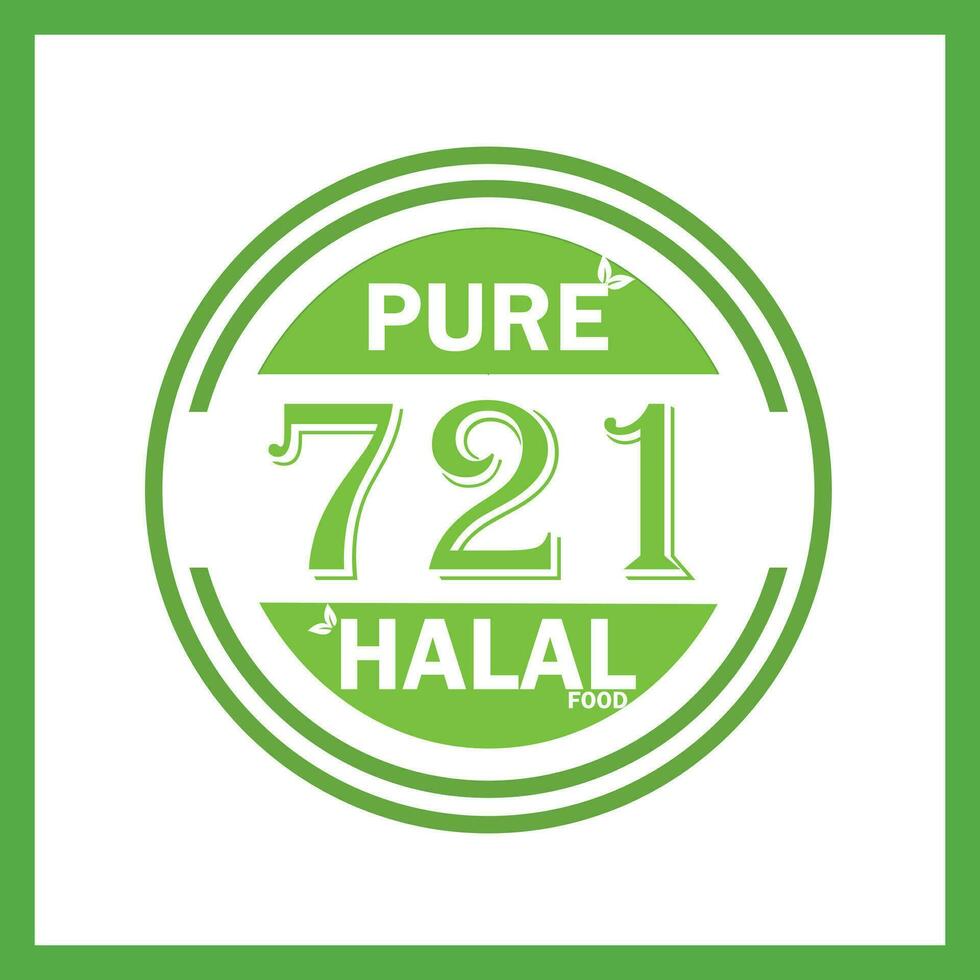 Design mit halal Blatt Design 721 vektor