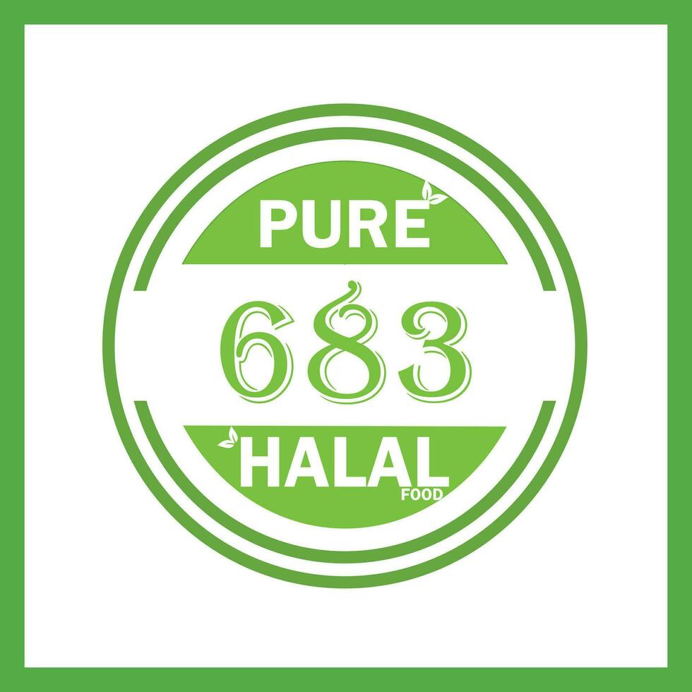 design med halal blad design 683 vektor