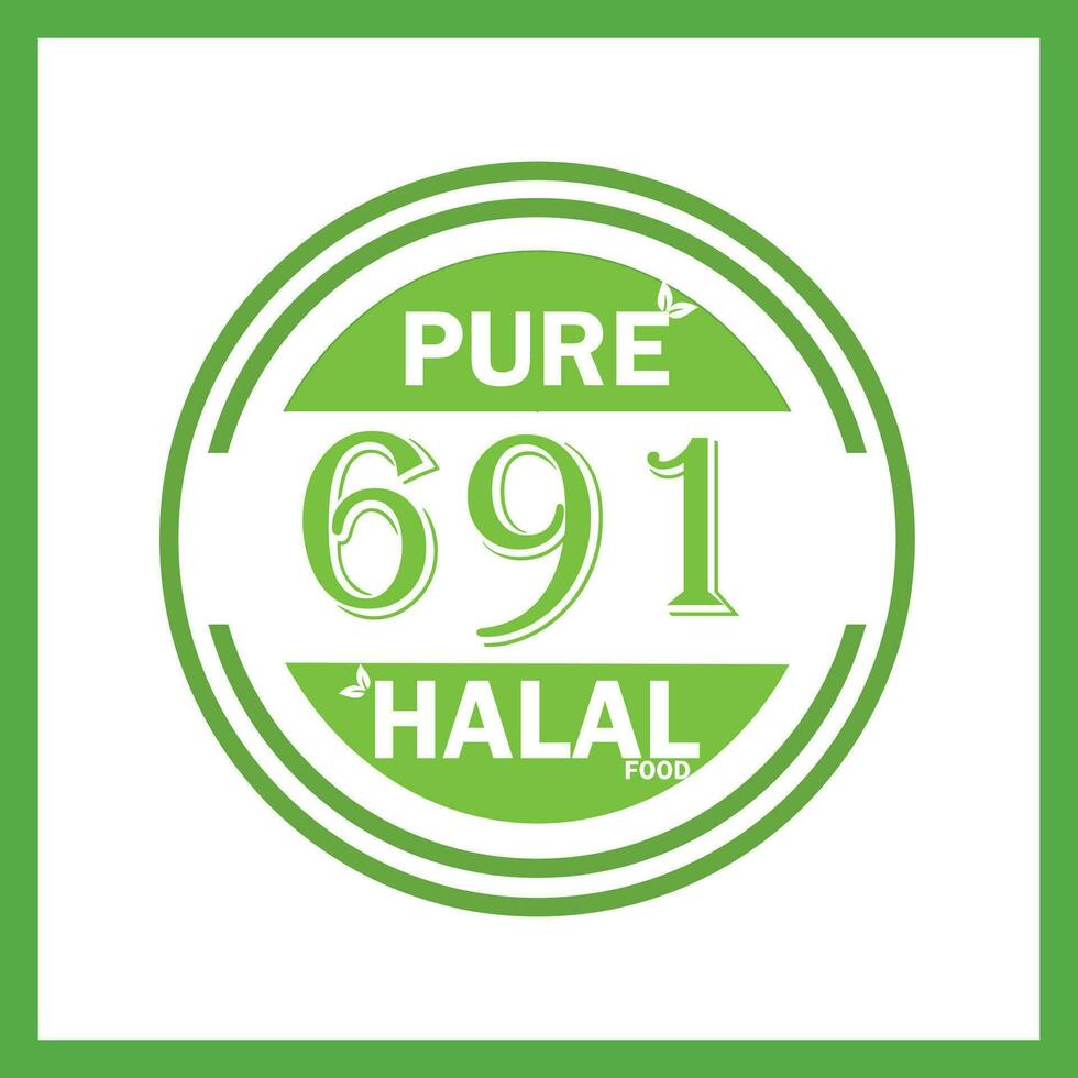 design med halal blad design 691 vektor