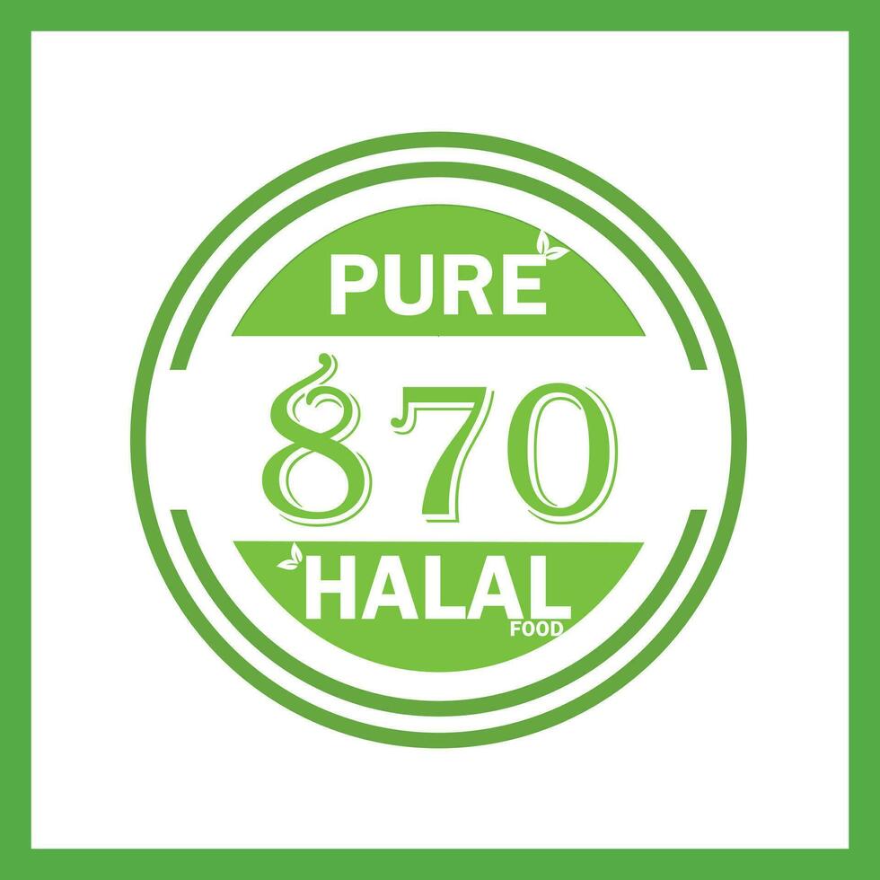 design med halal blad design 870 vektor