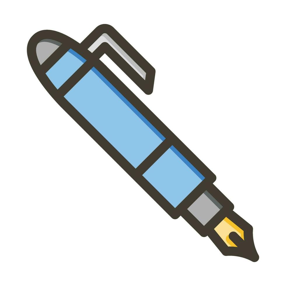 penna vektor tjock linje fylld färger ikon för personlig och kommersiell använda sig av.
