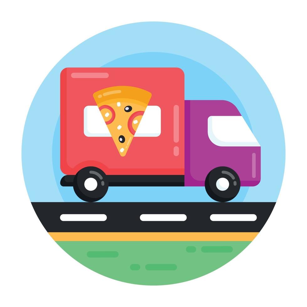 Pizzalieferung und Bestellung vektor