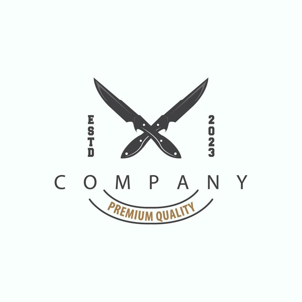 kök kniv logotyp, kock kniv logotyp vektor design illustration mall