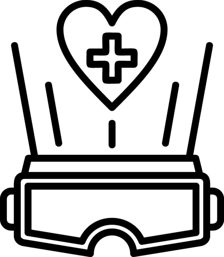 virtuell Wirklichkeit Therapie Vektor Symbol Design