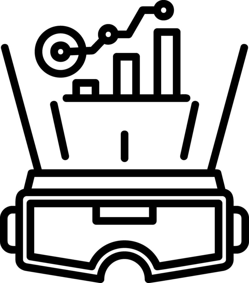 vr data visualisering vektor ikon design