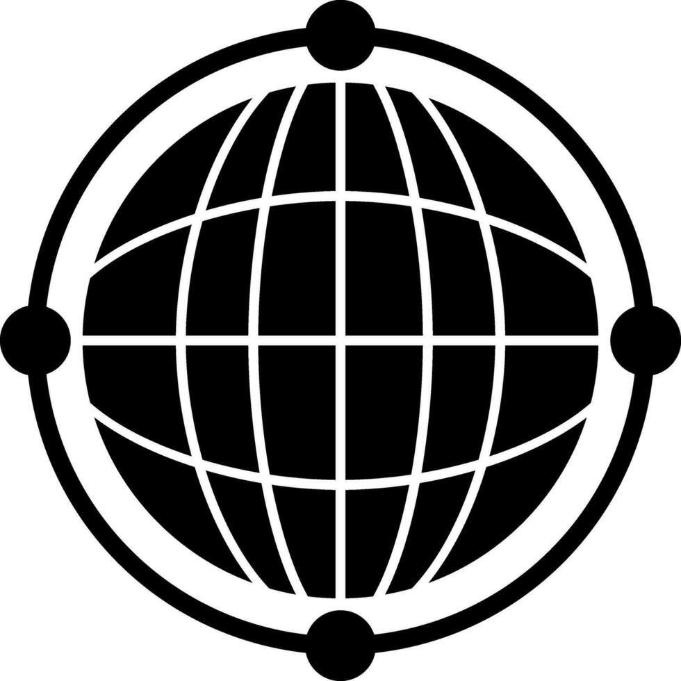 virtuell Welt Globus Vektor Symbol Design