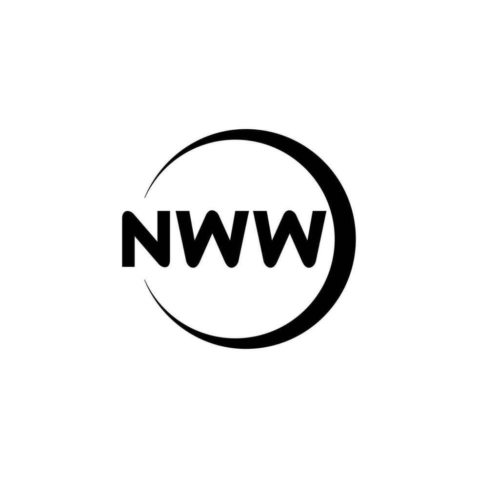 nww Brief Logo Design, Inspiration zum ein einzigartig Identität. modern Eleganz und kreativ Design. Wasserzeichen Ihre Erfolg mit das auffällig diese Logo. vektor