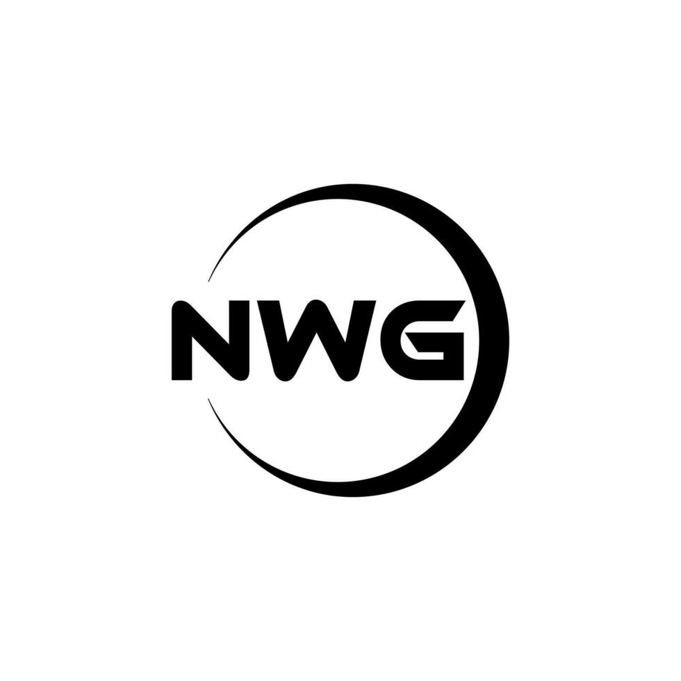 nwg brev logotyp design, inspiration för en unik identitet. modern elegans och kreativ design. vattenmärke din Framgång med de slående detta logotyp. vektor