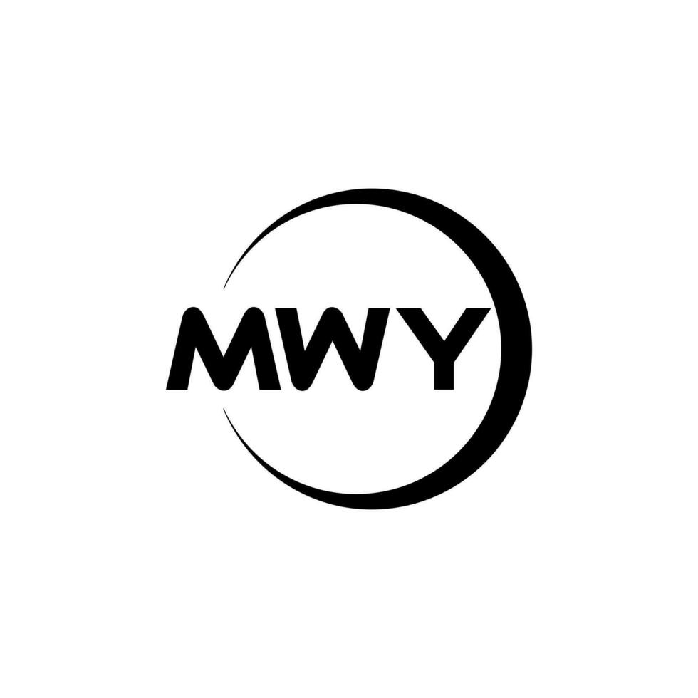 mwy brev logotyp design, inspiration för en unik identitet. modern elegans och kreativ design. vattenmärke din Framgång med de slående detta logotyp. vektor