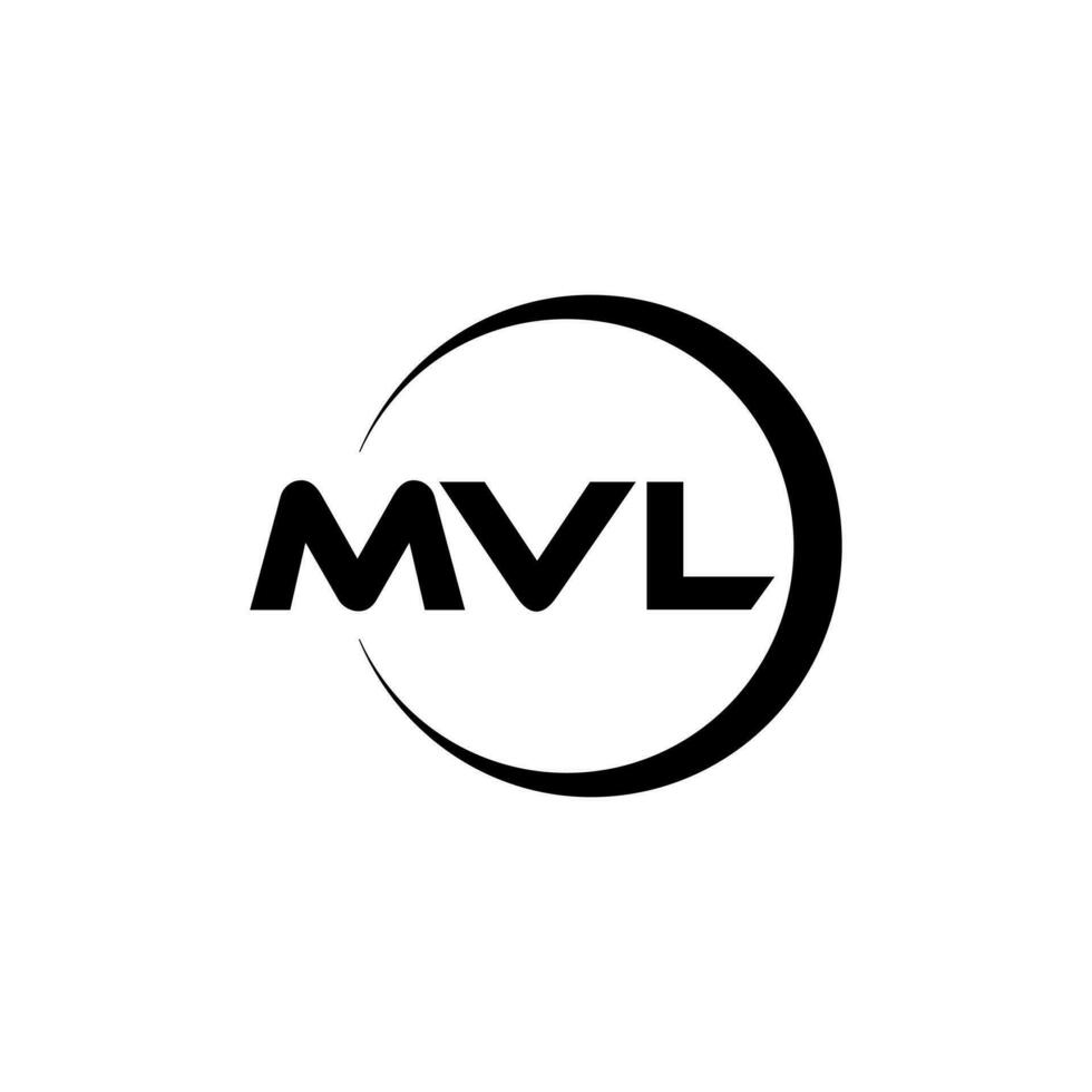 mvl brev logotyp design, inspiration för en unik identitet. modern elegans och kreativ design. vattenmärke din Framgång med de slående detta logotyp. vektor