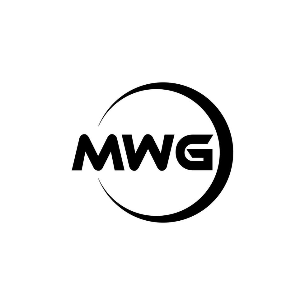 mwg brev logotyp design, inspiration för en unik identitet. modern elegans och kreativ design. vattenmärke din Framgång med de slående detta logotyp. vektor