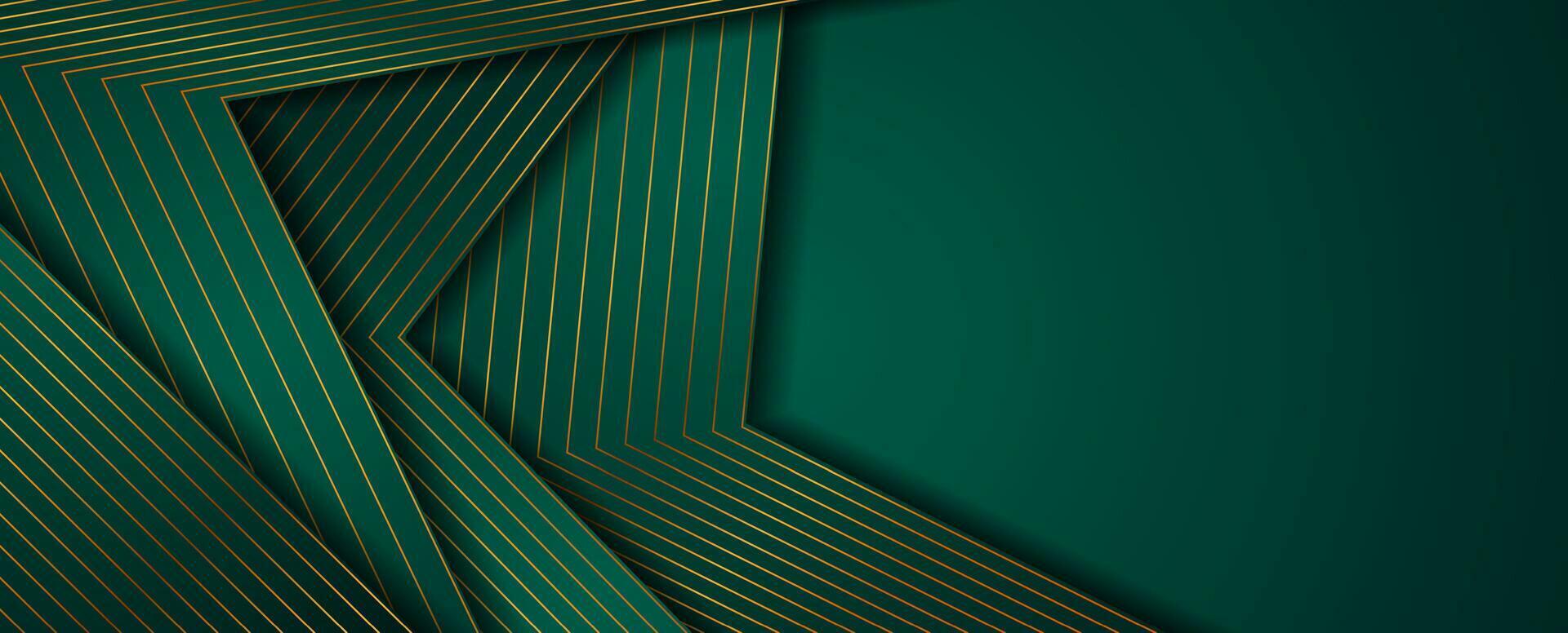 Türkis abstrakt Hintergrund mit golden linear Muster vektor