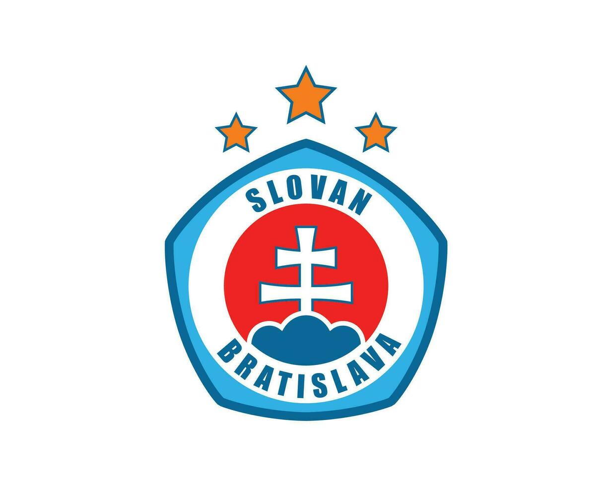 slovan bratislava klubb symbol logotyp slovakia liga fotboll abstrakt design vektor illustration