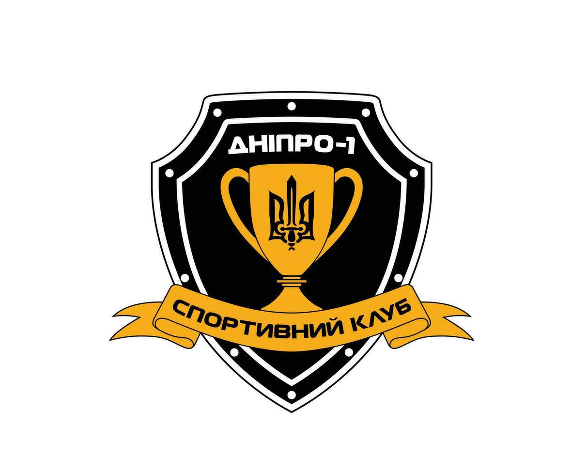 dnipro klubb logotyp symbol ukraina liga fotboll abstrakt design vektor illustration