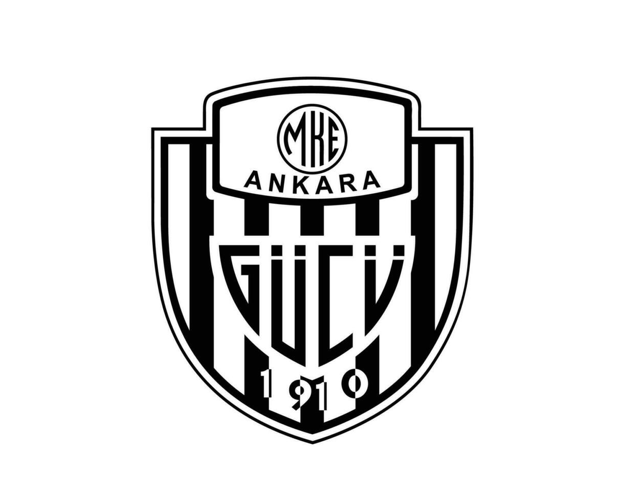 Ankaragucu Verein Logo Symbol schwarz Truthahn Liga Fußball abstrakt Design Vektor Illustration