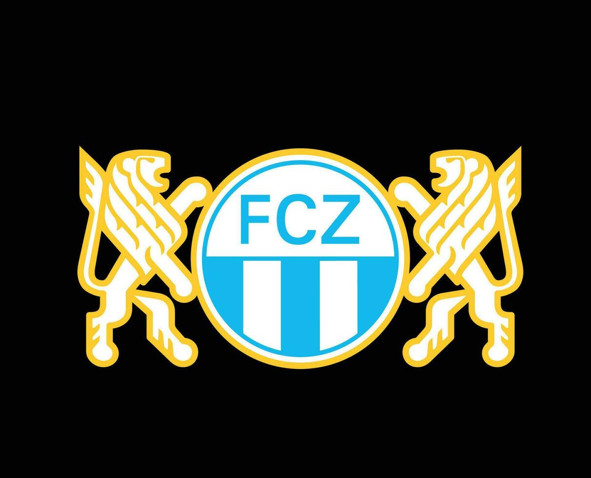 zurich klubb logotyp symbol schweiz liga fotboll abstrakt design vektor illustration med svart bakgrund