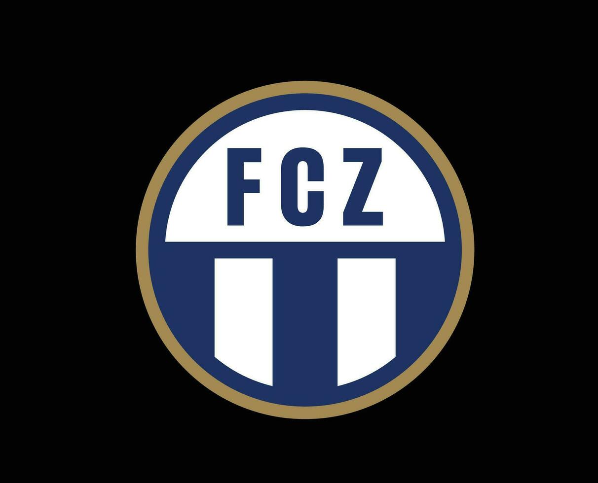 zurich symbol klubb logotyp schweiz liga fotboll abstrakt design vektor illustration med svart bakgrund