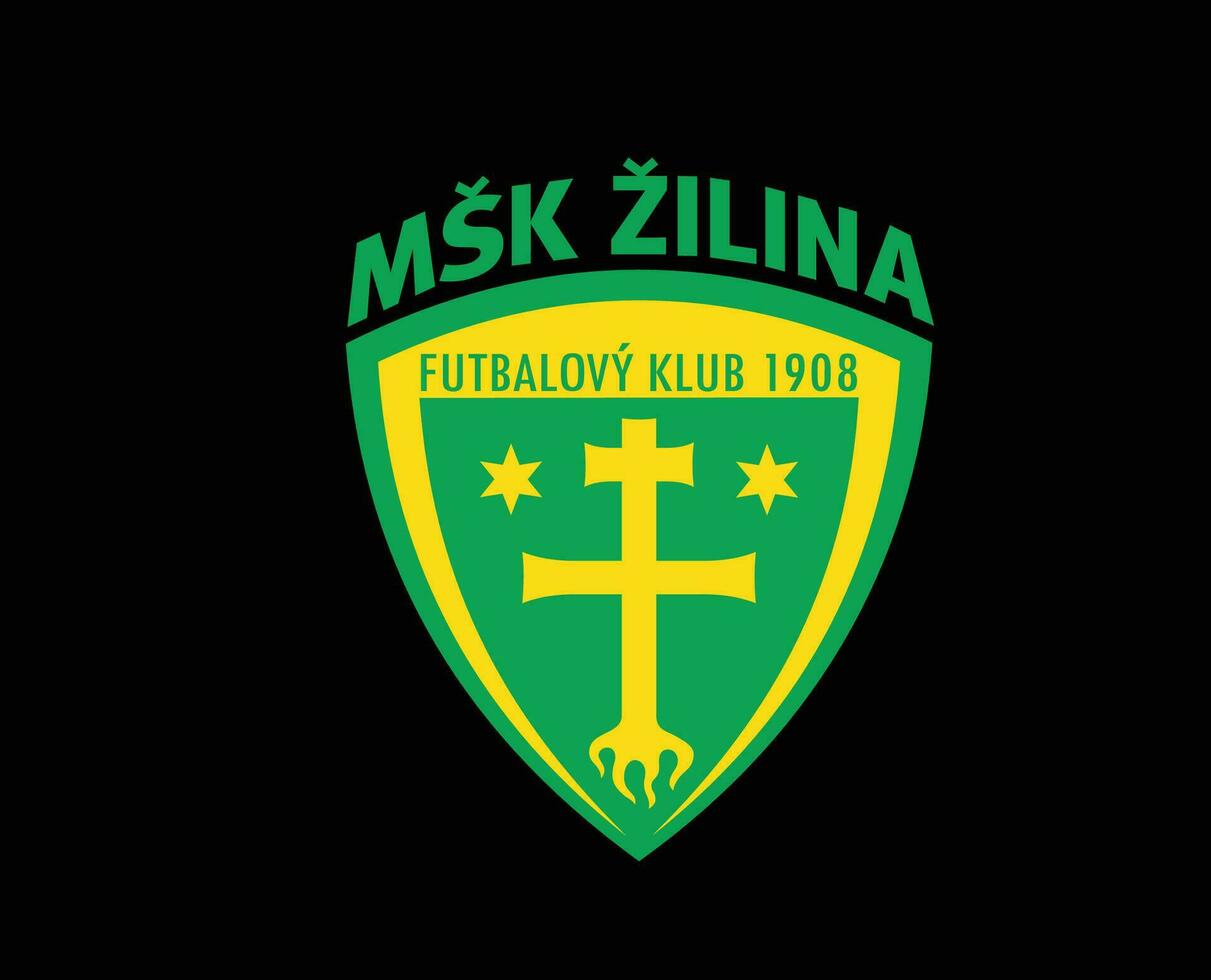 zilina klubb logotyp symbol slovakia liga fotboll abstrakt design vektor illustration med svart bakgrund