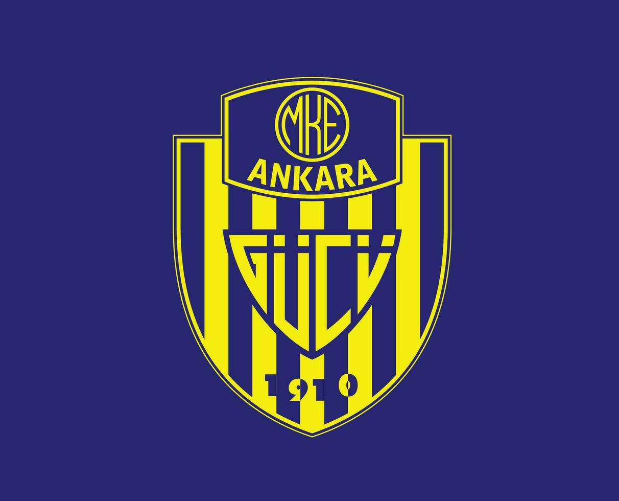 Ankaragucu Verein Symbol Logo Truthahn Liga Fußball abstrakt Design Vektor Illustration mit Blau Hintergrund