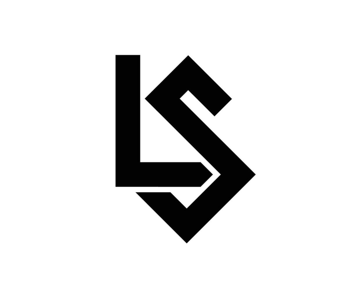 lausanne sport klubb symbol logotyp svart schweiz liga fotboll abstrakt design vektor illustration