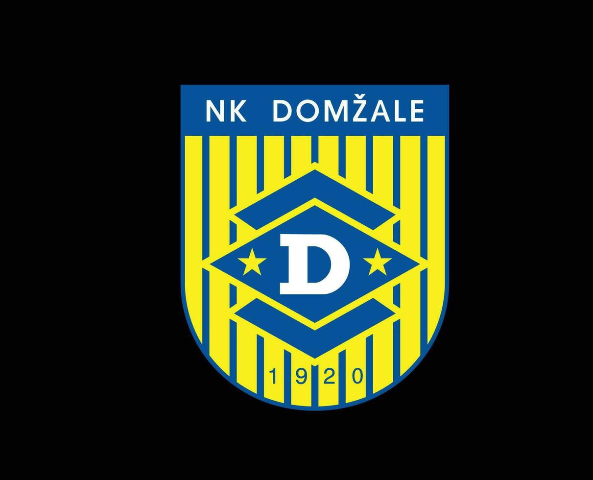 Domzale Verein Logo Symbol Slowenien Liga Fußball abstrakt Design Vektor Illustration mit schwarz Hintergrund