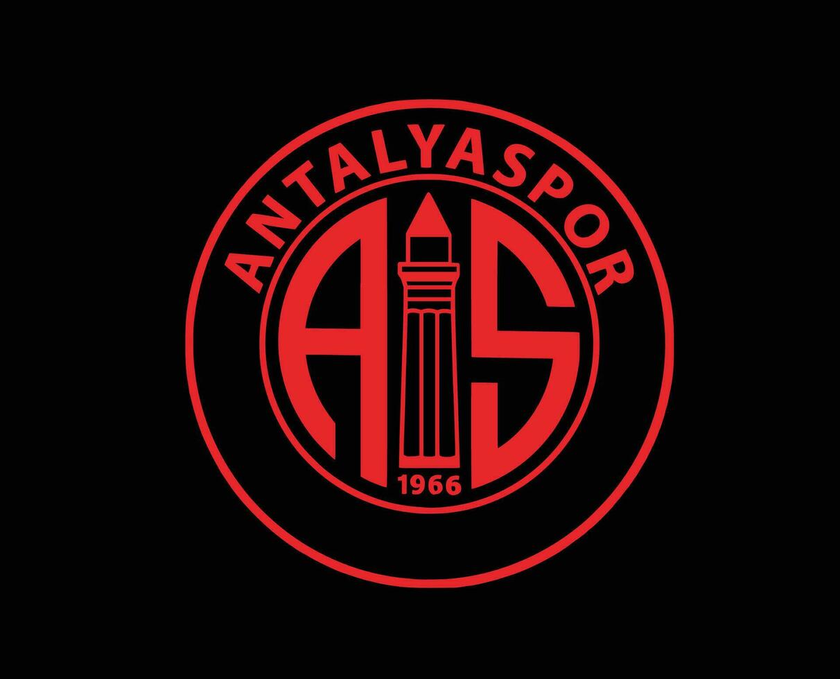 Antalyaspor Verein Symbol Logo Truthahn Liga Fußball abstrakt Design Vektor Illustration mit schwarz Hintergrund