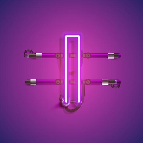 Realistischer Neoncharakter mit Drähten und Konsole, Vektorillustration vektor