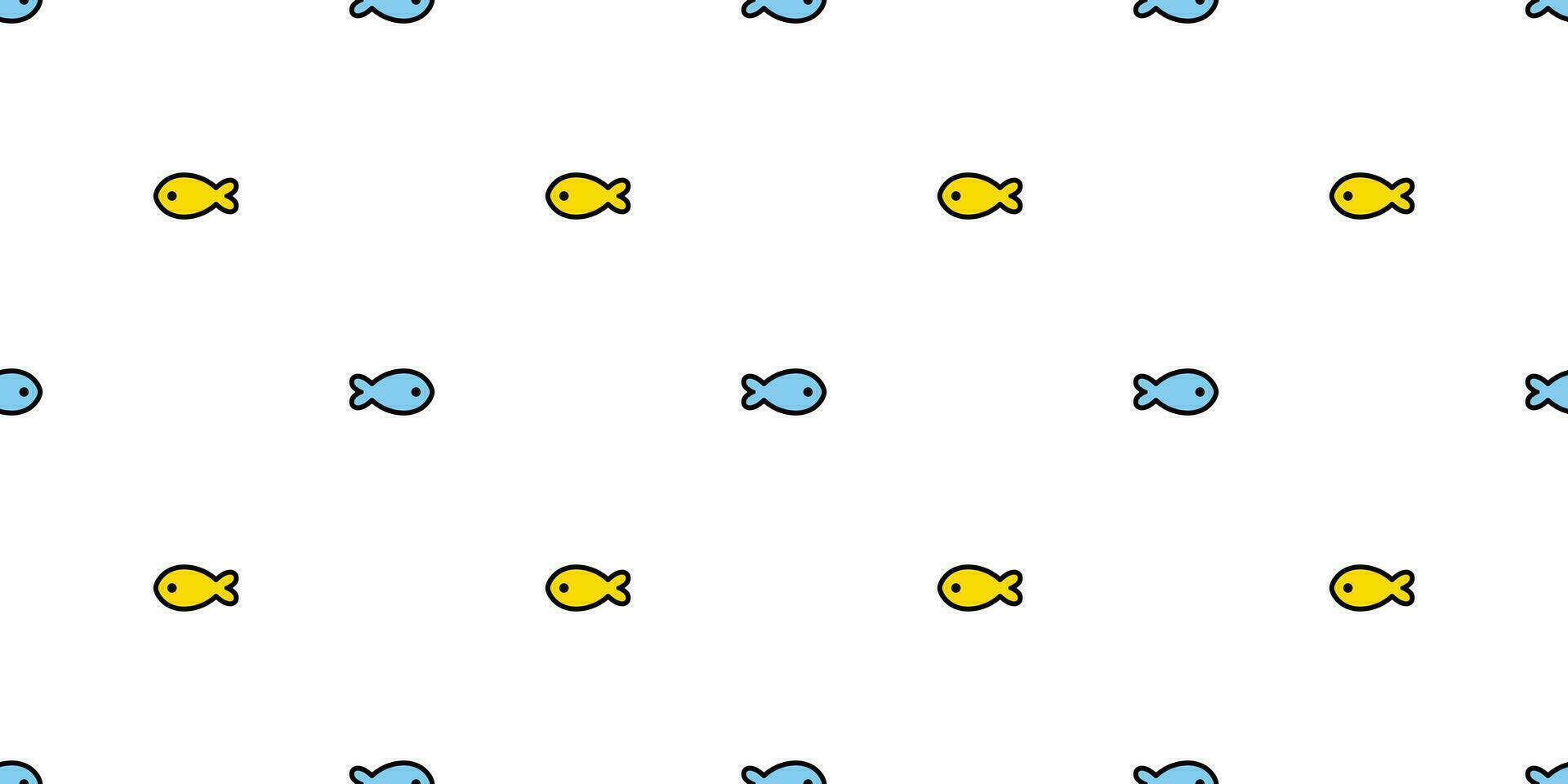 Fisch nahtlos Muster Vektor Thunfisch Gekritzel Karikatur Hai Lachs Schal isoliert Delfin Wal Ozean Meer wiederholen Hintergrund Fliese Hintergrund Illustration Design