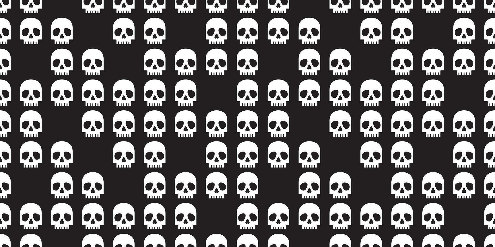 skalle halloween sömlös mönster vektor bones pirat symbol ben spöke scarf isolerat bricka bakgrund upprepa tapet tecknad serie klotter illustration svart design