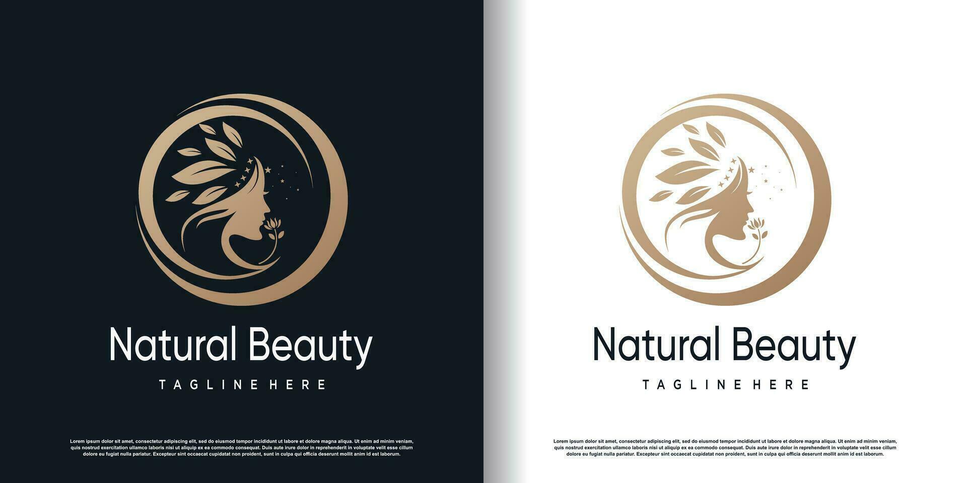 Beauty-Frauen-Logo mit kreativem, einzigartigem Konzept-Premium-Vektor vektor