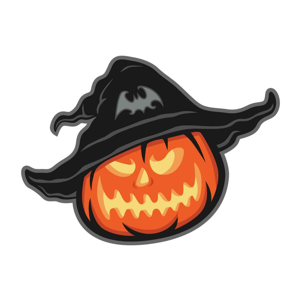 stiker ikon av calan gaeaf Lycklig halloween vektor bild illustration