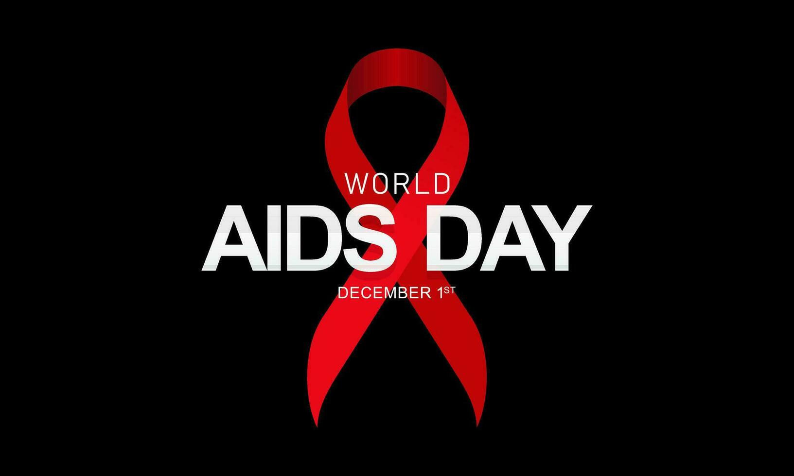 AIDS Bewusstsein Monat Kampagne mit rot Schleife. Welt AIDS Tag Konzept Banner Hintergrund vektor