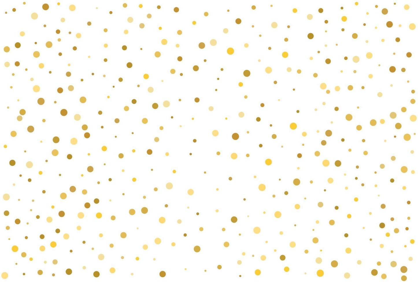 guld glitter klassisk cirkel konfetti bakgrund vektor