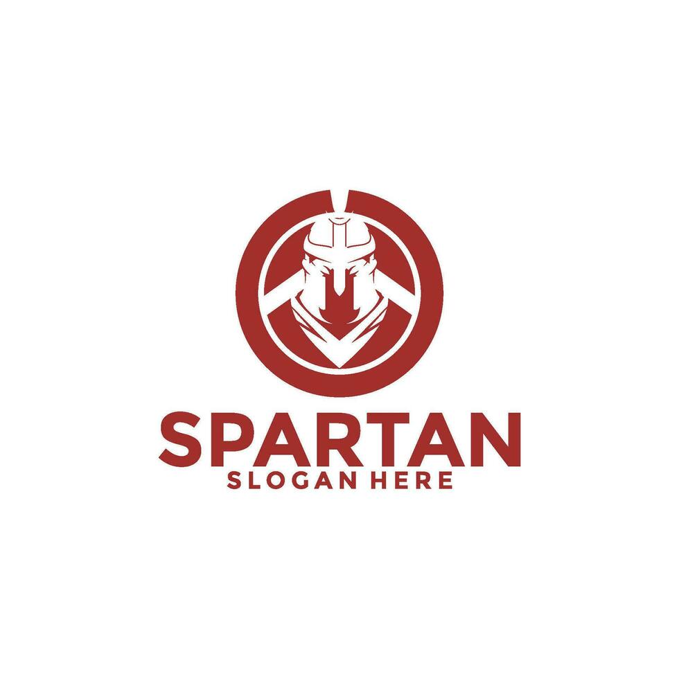 spartansk logotyp vektor, spartansk hjälm logotyp vektor illustration design mall