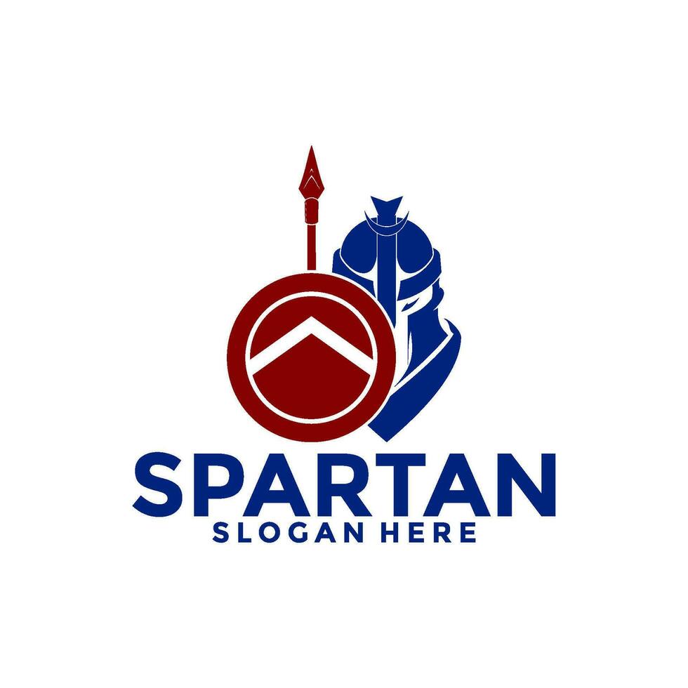 spartansk logotyp vektor, spartansk hjälm logotyp vektor illustration design mall