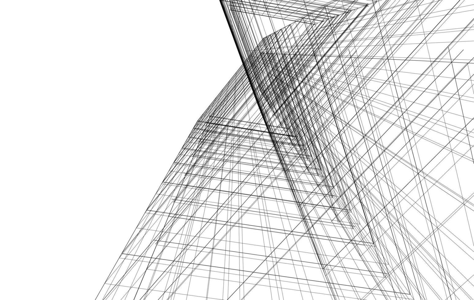 abstrakte Architektur auf weißem Hintergrund vektor