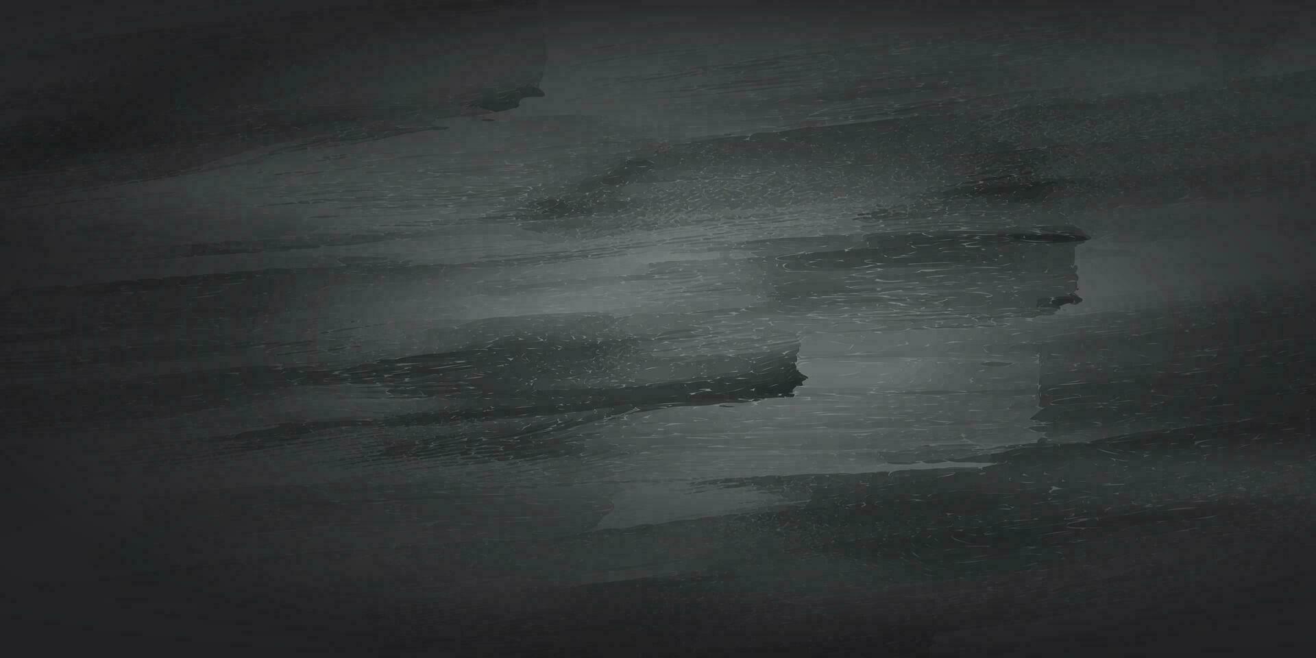 elegant svart bakgrund vektor illustration med årgång bedrövad grunge textur och mörk grå träkol Färg måla.