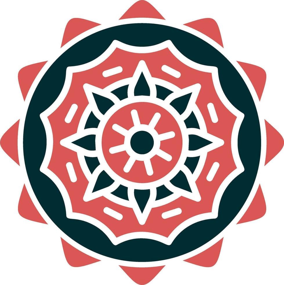 Mandala-Vektor-Symbol vektor