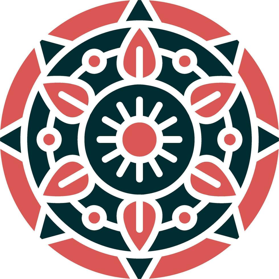 Mandala-Vektor-Symbol vektor