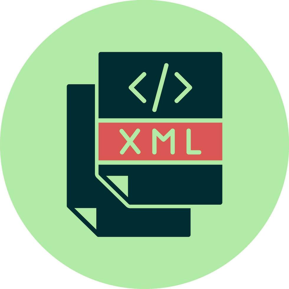 xml fil vektor ikon