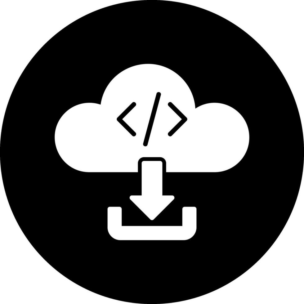 Cloud-Download-Vektorsymbol vektor