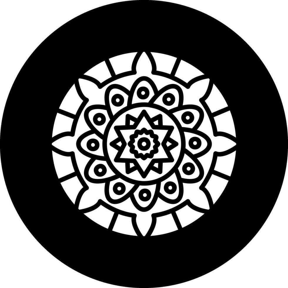 Mandala-Vektor-Symbol vektor