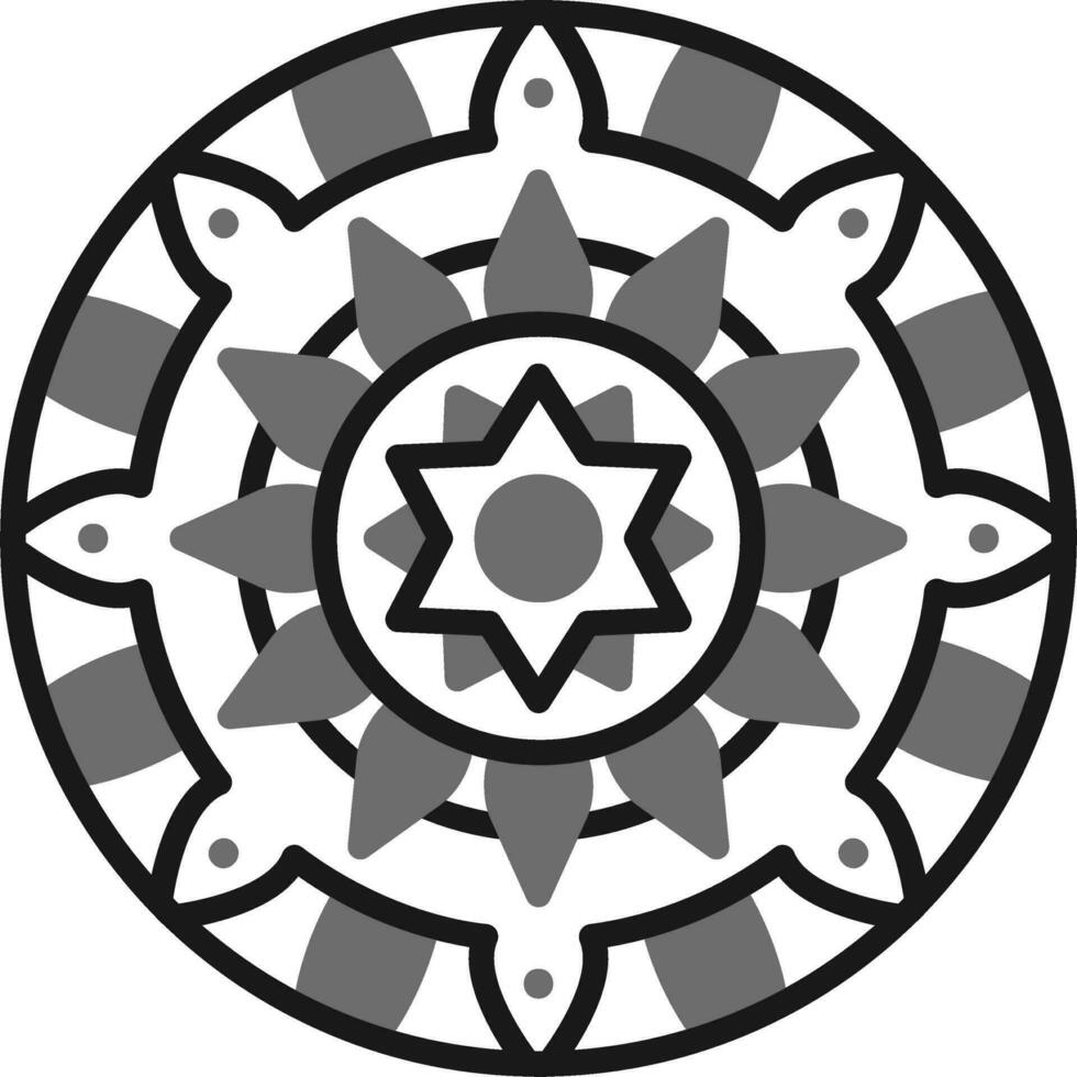 Mandala-Vektor-Symbol vektor