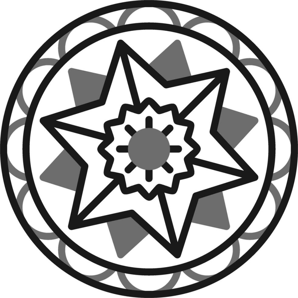 Mandala-Vektor-Symbol vektor