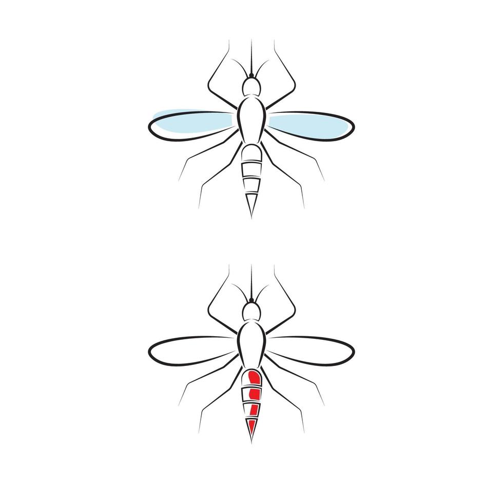 Insekt Mücke Symbol Vorlage Vektor