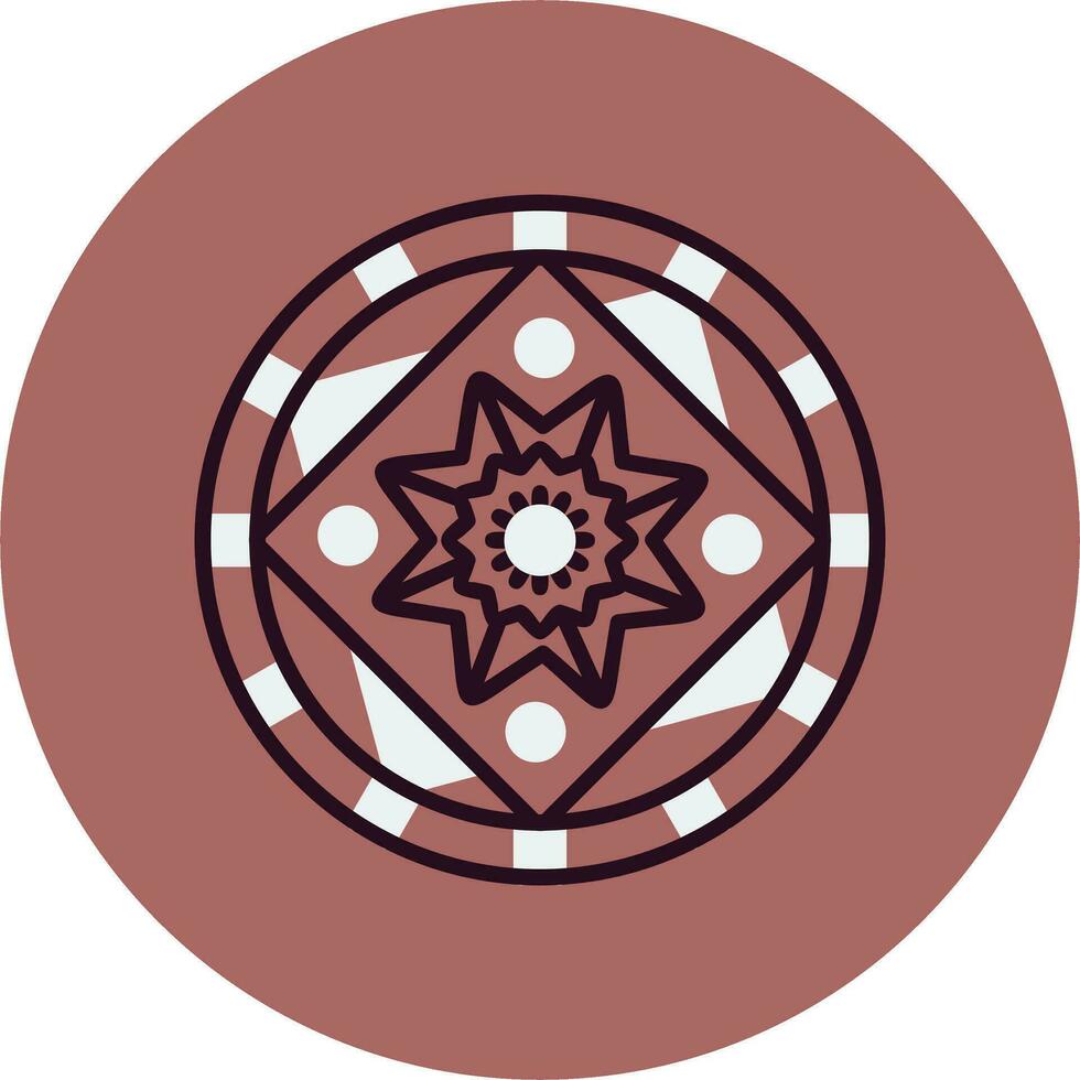 Mandala-Vektor-Symbol vektor