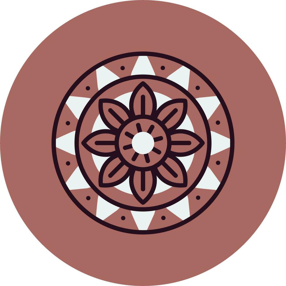 Mandala-Vektor-Symbol vektor